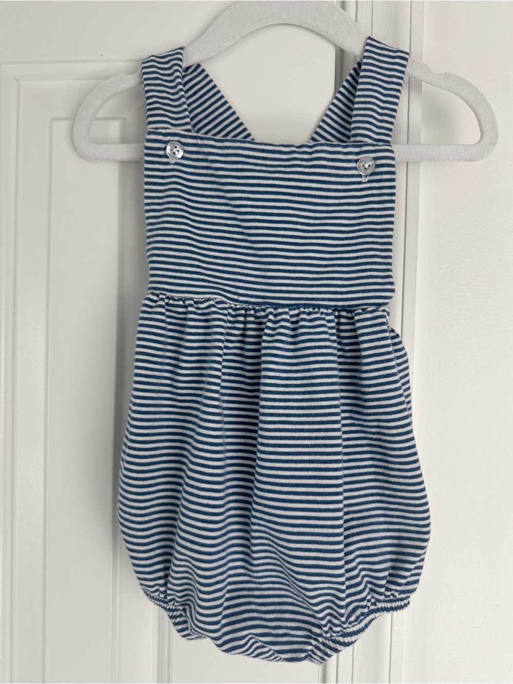 Stitchy fish navy striped bubble 9m